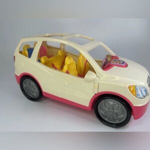 2014 Fisher Price My Loving Family Dollhouse White Pink SUV VAN Musical Works!